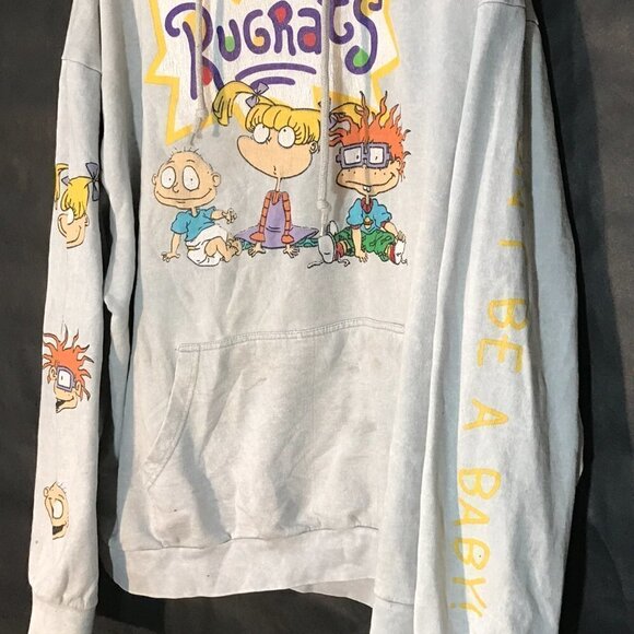 Nickelodeon RUGRATS Nick Toons Gray Sweater Hoodie XL - Picture 4 of 9